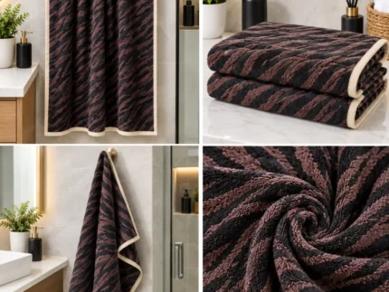 Elegant Zebra Stripe Towel