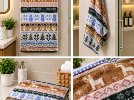 Festive Multicolor Printed Towel.