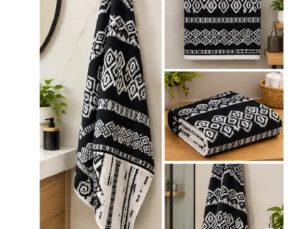 Geometric Diamond Pattern towel