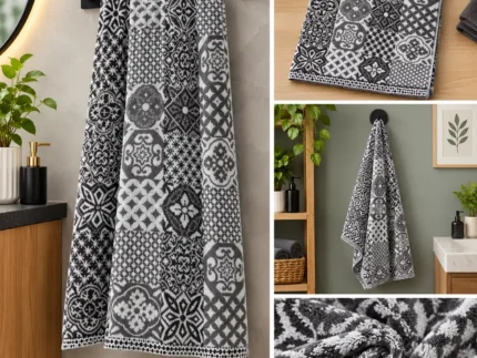 Moroccan-Inspired Patchwork towel